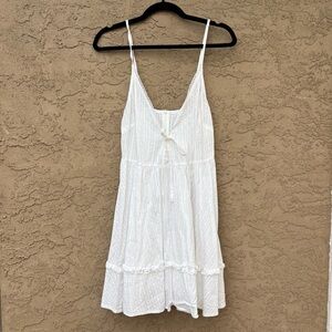 D&M white lace whimsy summer beach boho dress, women’s medium